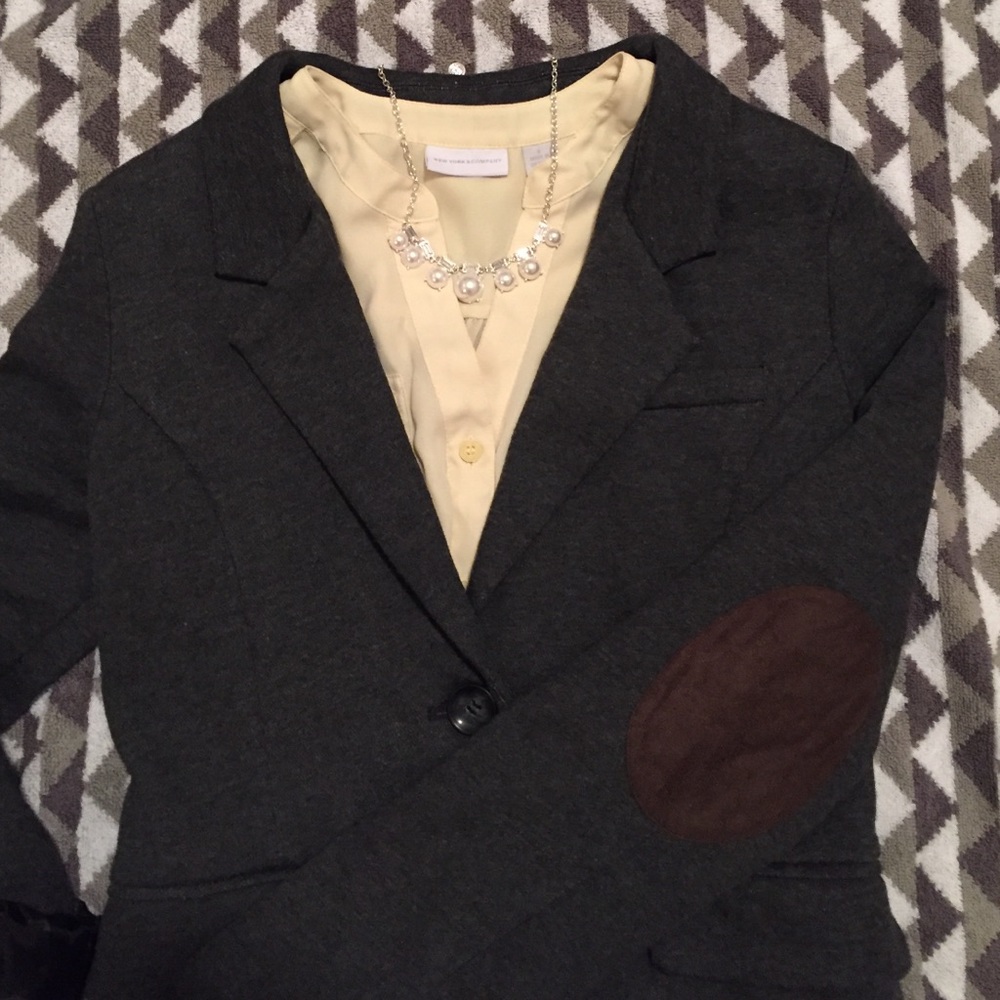 Blazer with elbow patches